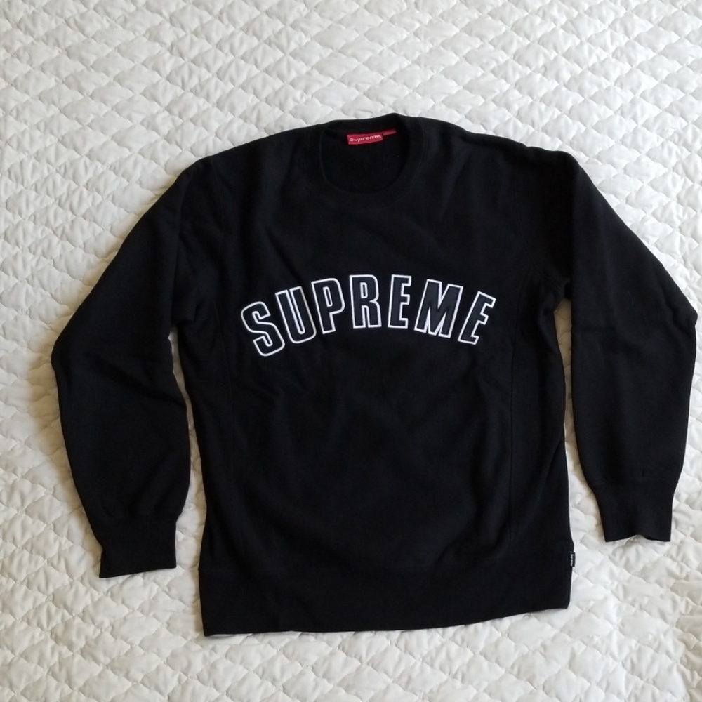 Supreme Crewneck Sweatshirt L Black FW15